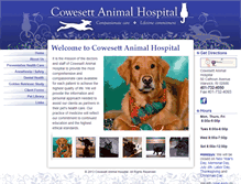 Tablet Screenshot of cowesettanimalhospital.com